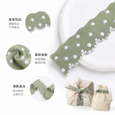 DIY hand-stitched accessories for white polka dot lace trim fabric DIY hand-stitched accessories for white polka dot lace trim fabric